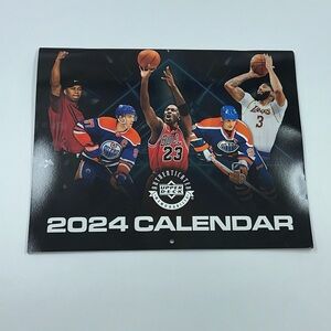 2024 Upper Deck NHL NBA PGA Authenticated Calendar Unused
